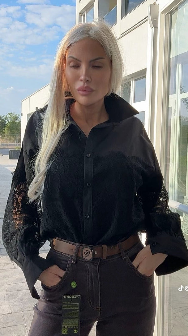 Риза с дантела