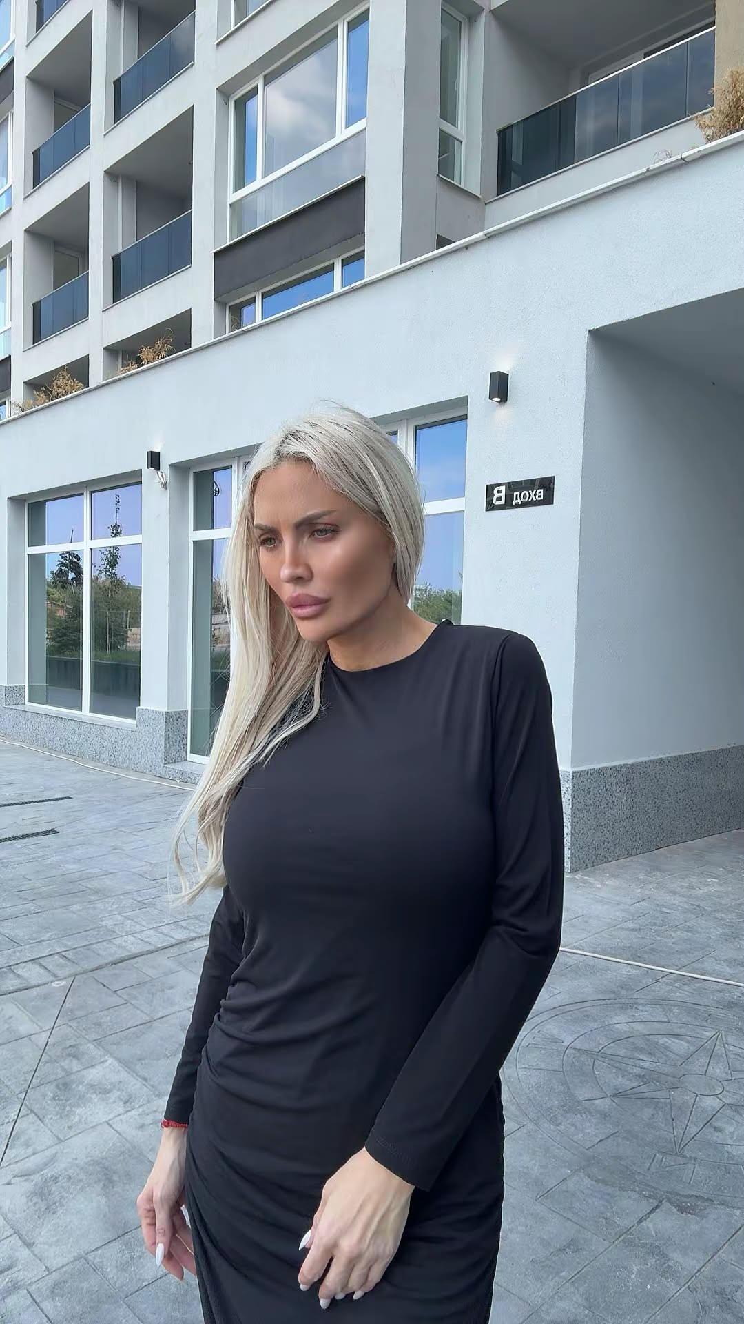 Рокля с набран ефект