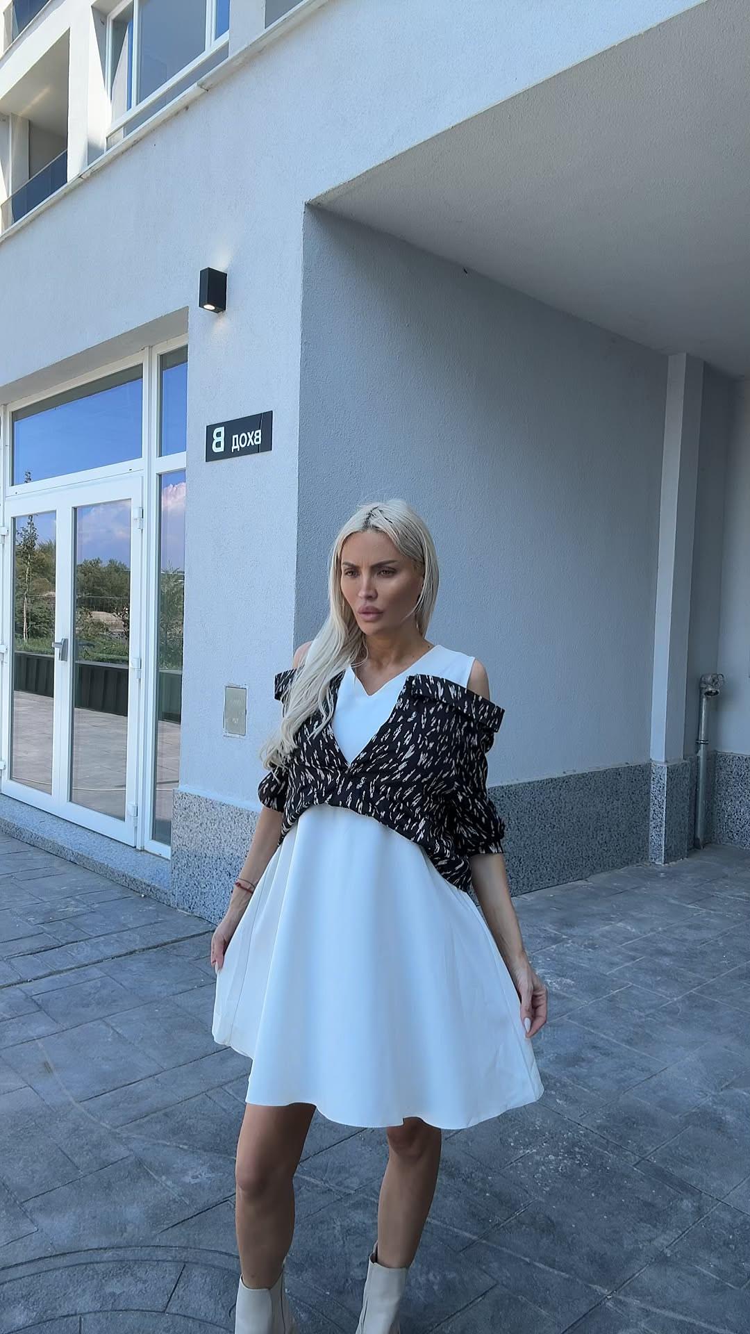 Рокля с ефект на риза