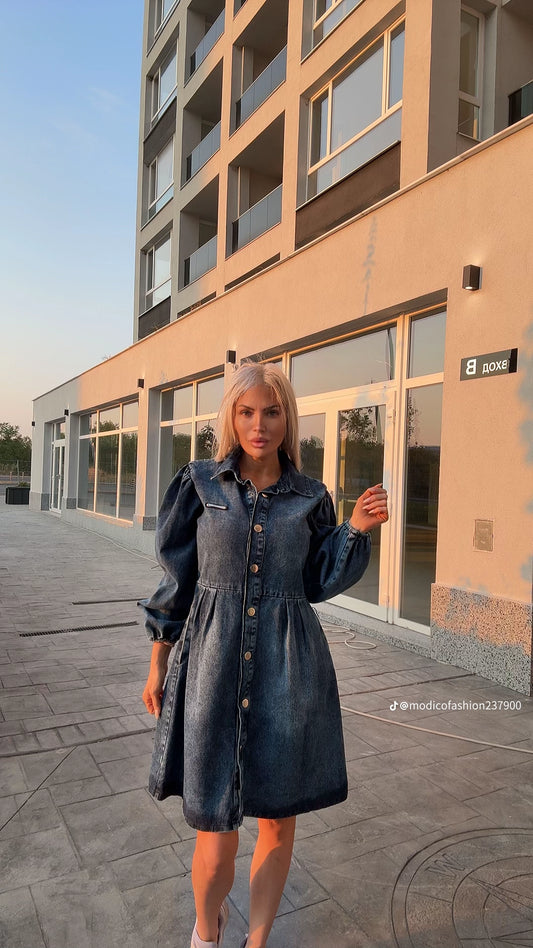 Рокля деним с копчета