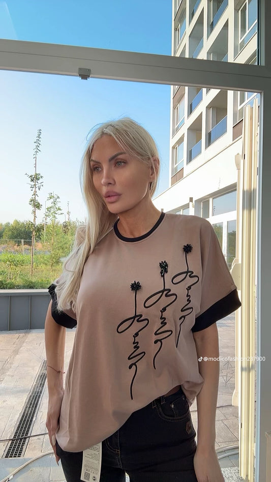 Блуза с къс ръкав