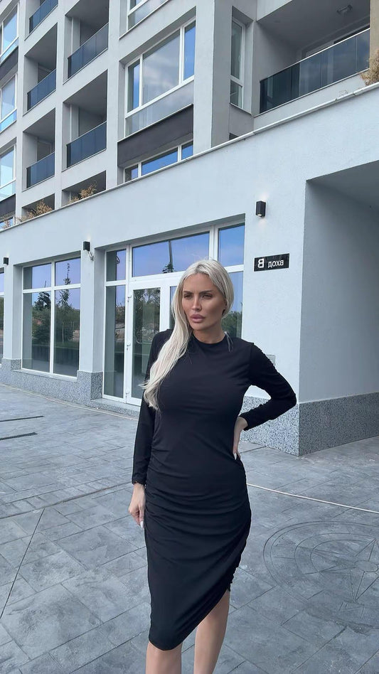Рокля с набран ефект